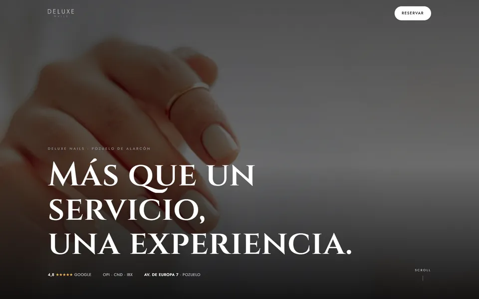 Página web de Deluxe Nails